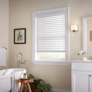 Home Decorators Collection White Cordless Faux Wood Blinds 22" x 48"